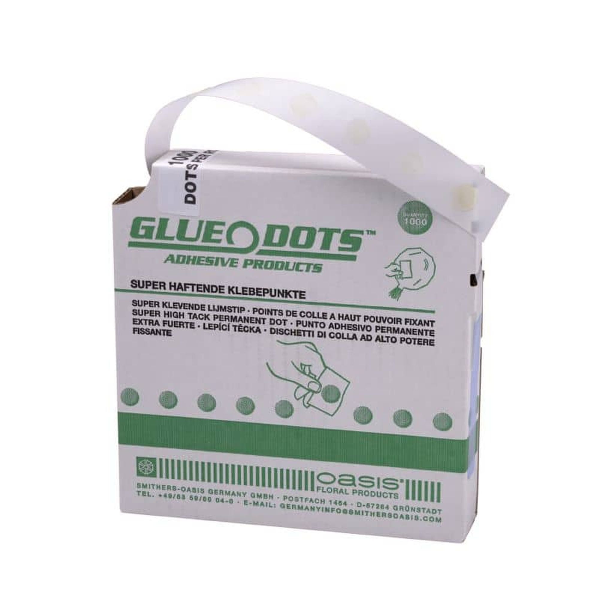 OASIS® Glue Dots - 1 cm Ø - Transparent - 1000 Stück