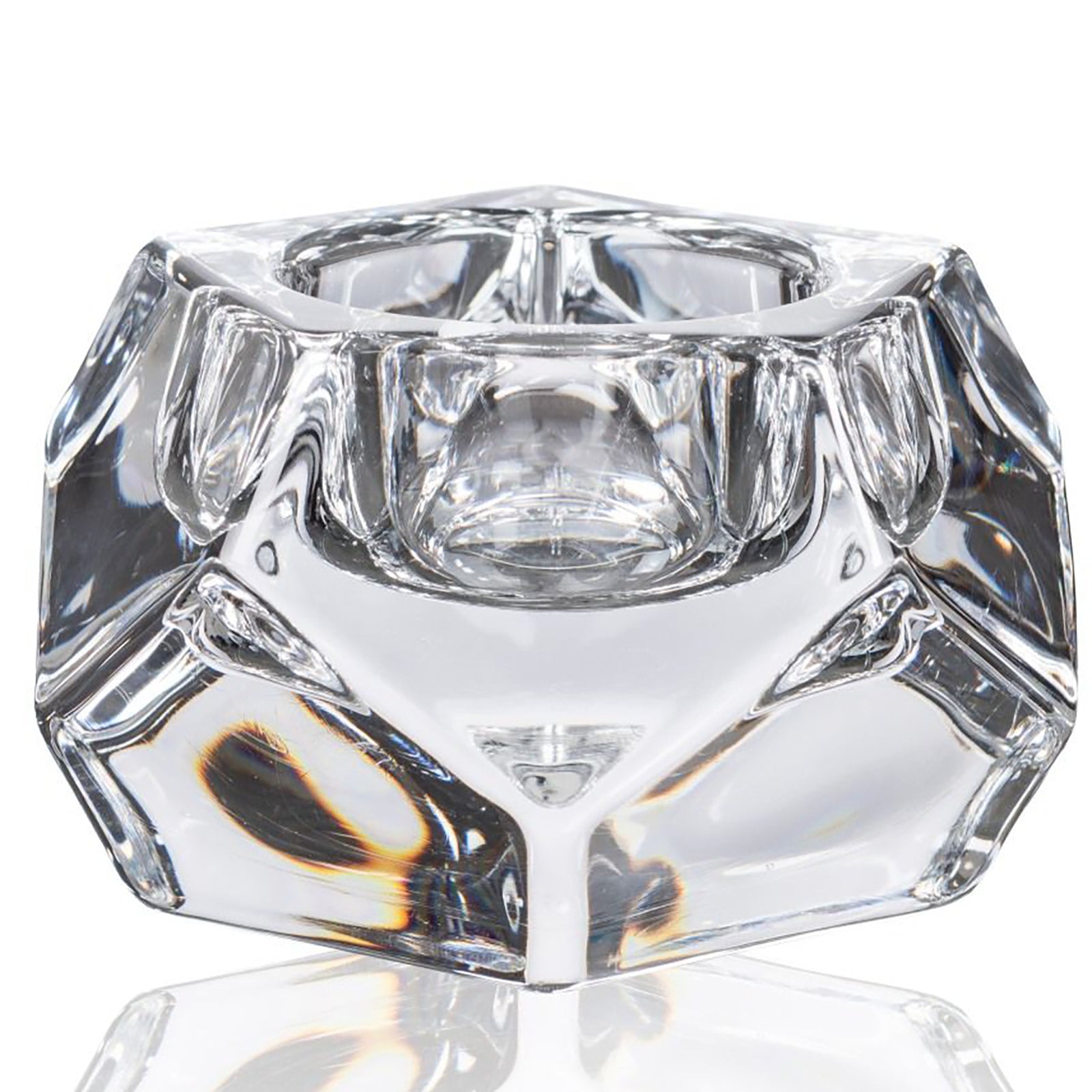 SHINE candle holder diamond - clear - 8.1x8.1x5.1cm - glass