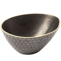 COMB round bowl medium - black - 13x16.1x7.2cm - stoneware