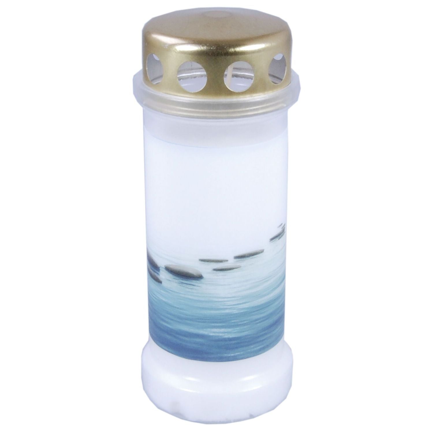 Grave candle no. 6 - Stones - White