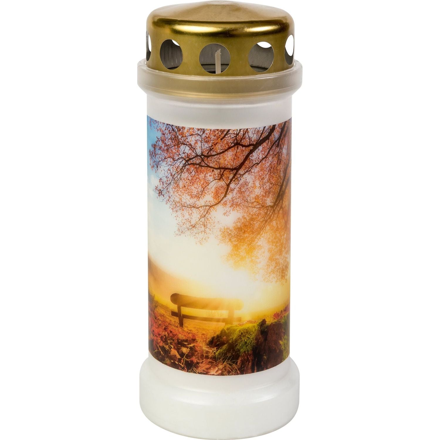 Grave candle no. 6 - Autumn - White