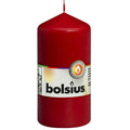 Bougie pilier - Hauteur 12 cm - Diamètre 5,8 cm - Rouge