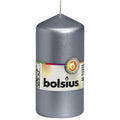 Pillar candle - Height 12 cm - Diameter 5.8 cm - Silver