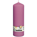 Stumpenkerze - Höhe 20 cm - Durchmesser 6,8 cm - Fuchsia