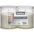 Sparkle Light - 2er Set - Höhe 64 mm - Durchmesser 52 mm - Transparent
