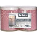 Sparkle Light Lace - Set of 2 - Height 64 mm - Diameter 52 mm - Pink
