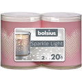 Sparkle Light Herz - 2er Set - Höhe 64 mm - Durchmesser 52 mm - Rosa