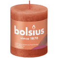 Pillar candle - Height 8 cm - Diameter 6.8 cm - Rustic - Autumnal orange
