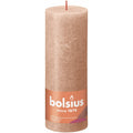 Bougie pilier - Hauteur 19 cm - Diamètre 6,8 cm - Style rustique - Caramel crémeux