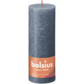 Pillar candle - Height 19 cm - Diameter 6.8 cm - Rustic - Hydrangea blue