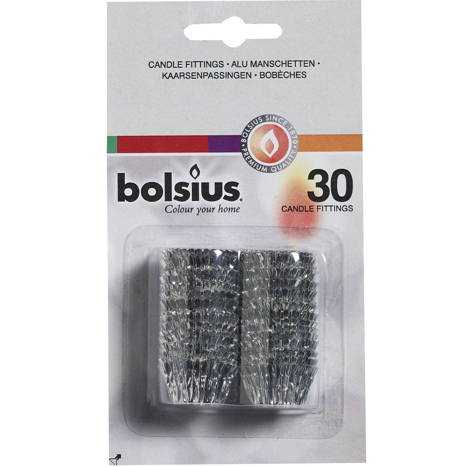 Aluminum cuffs - 30 pieces - diameter 17-27 mm - silver