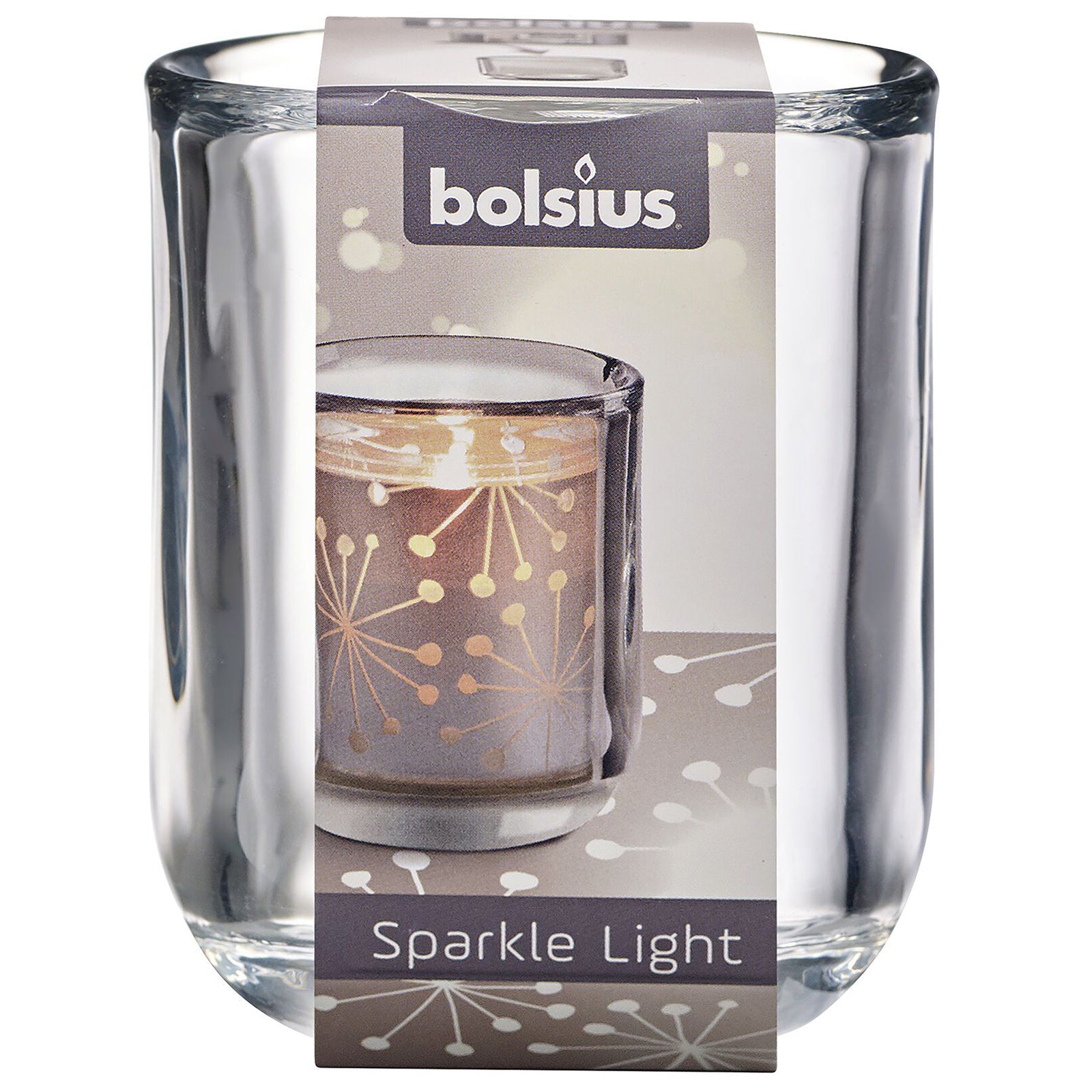 Halter Sparkle Light - Höhe 87 mm - Durchmesser 71 mm - Transparent