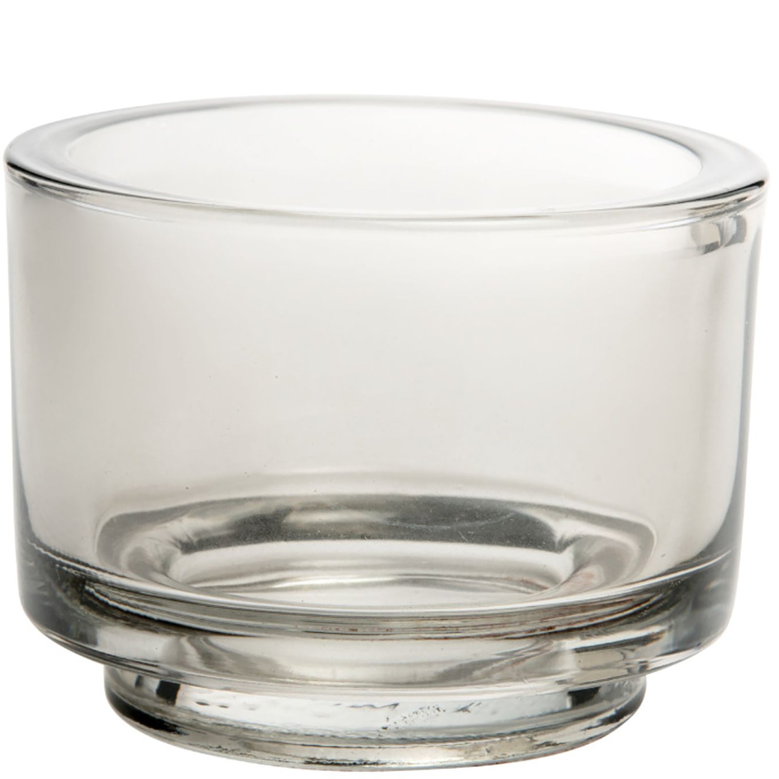 CLASSIC glass tealight holder - gray - 9.2x9.2x7cm - glass