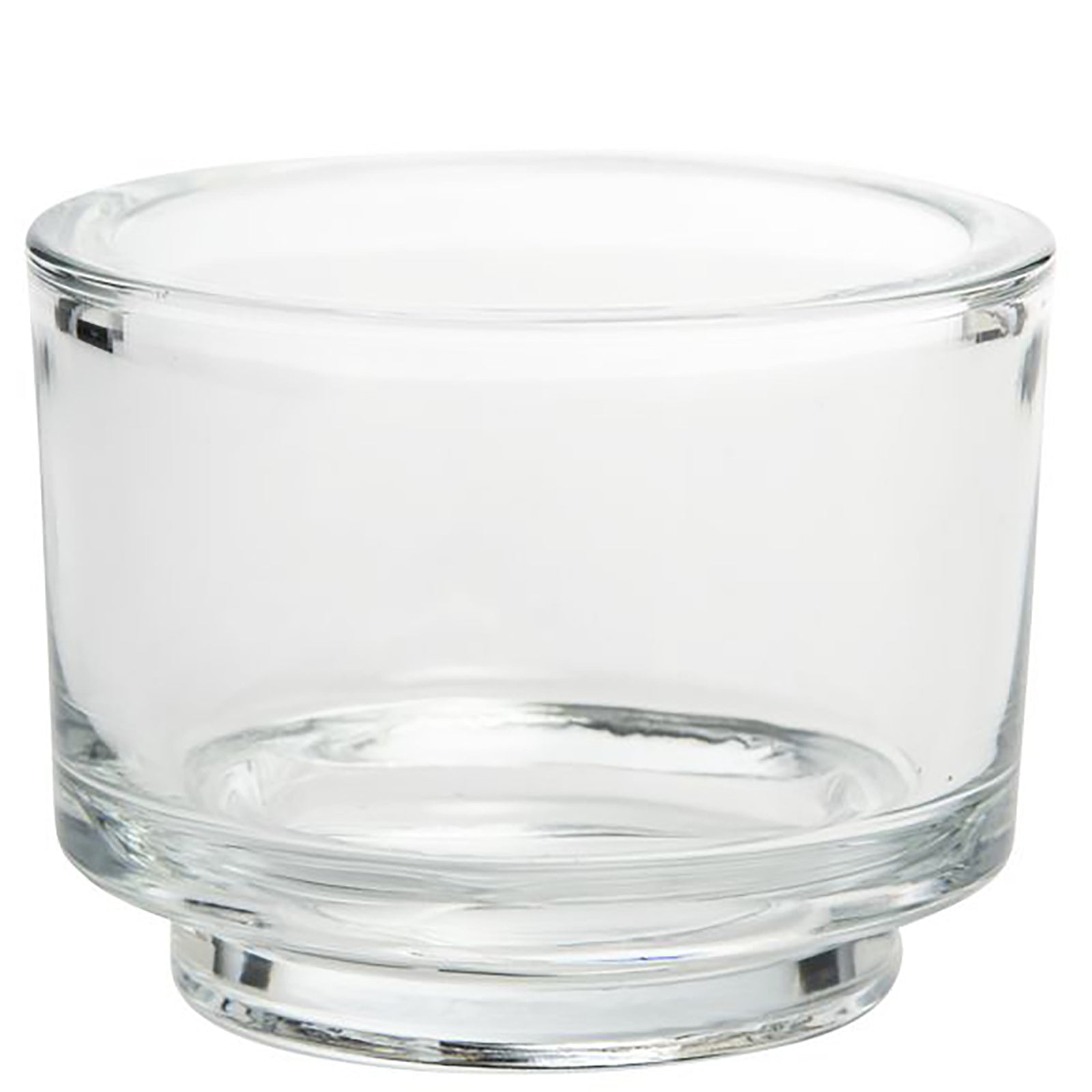 CLASSIC glass tealight holder - clear - 9.2x9.2x7cm - glass