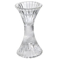 DUAL glass tealight & candle holder small - clear - 7x7x13.5cm - glass