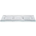 TRIO triple plate - clear - 18x40x2cm - glass