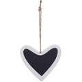 CRÉEZ VOTRE PROPRE MESSAGE - Cintre en porcelaine avec cordon et craie - blanc - 11,5 x 11,5 x 0,5 cm - porcelaine