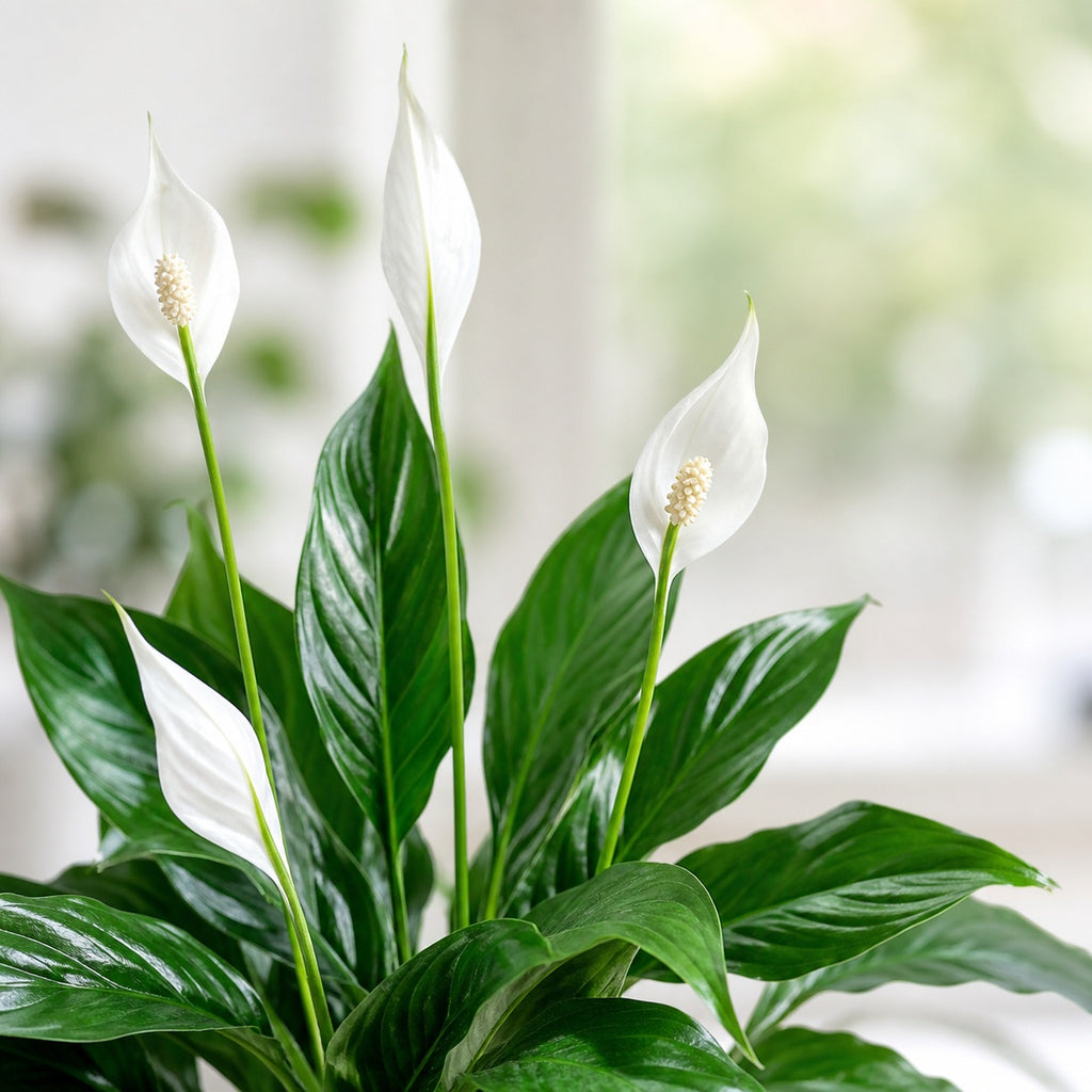 Einblatt 3-5 Blüten/Knospen - Spathiphyllum - Höhe ca. 50 cm, Topf-Ø 13 cm