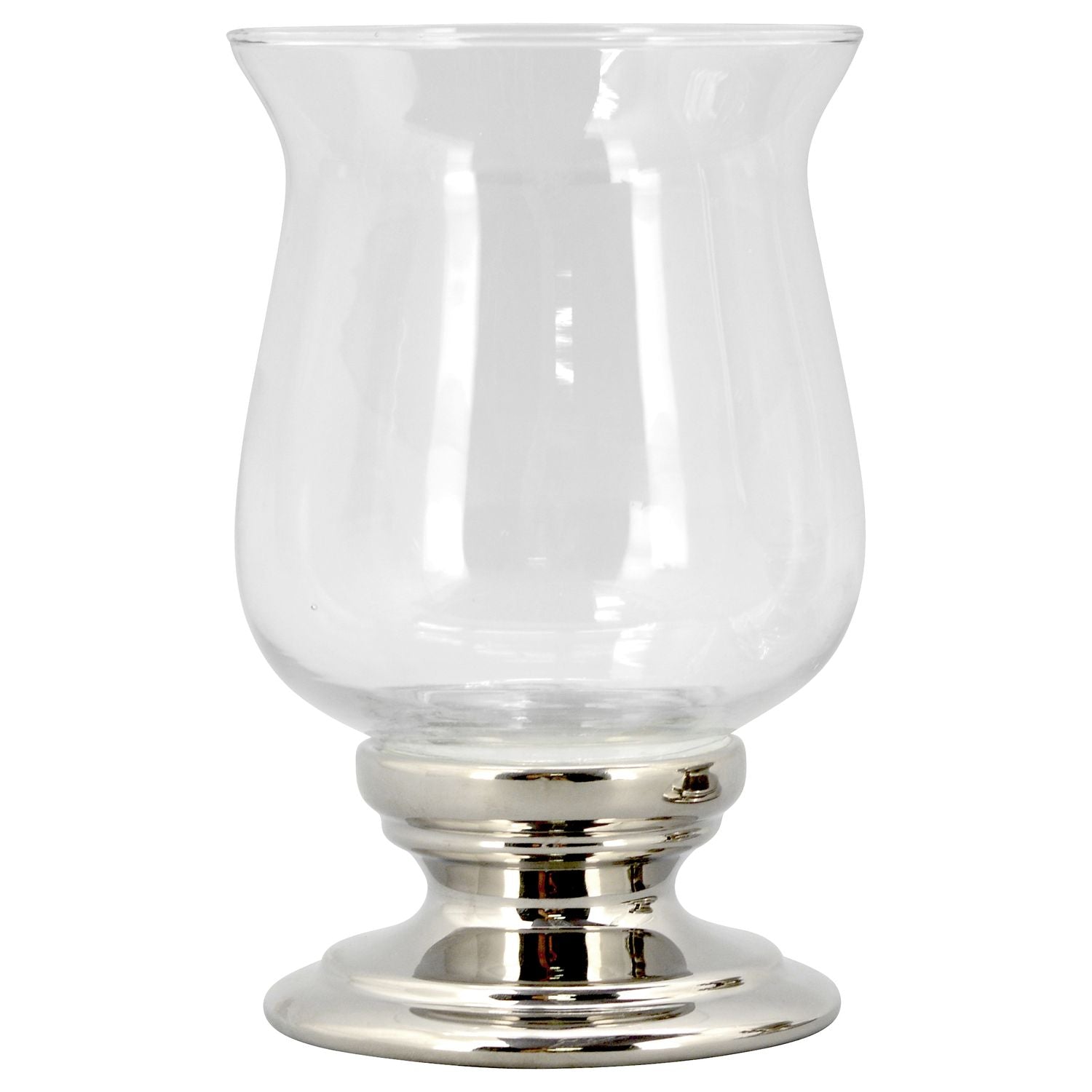 WindLicht ArgenT - silber - Keramik, 13x13x20 cm