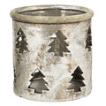 WindLicht ArgenT - silber - Stoneware - 13x13x13 cm