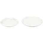 Ensemble de 2 plateaux ClairBlanc - blanc - métal - 24 x 24 x 3 cm - 28 x 28 x 3 cm