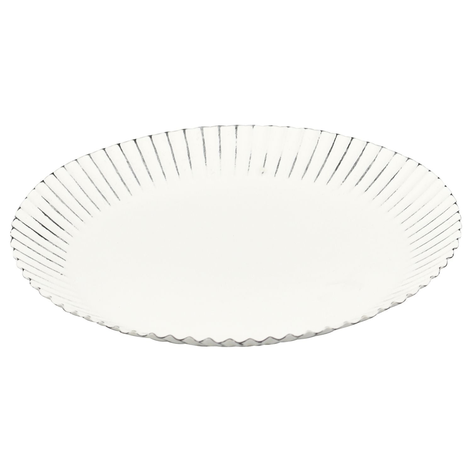 Ensemble de 2 plateaux ClairBlanc - blanc - métal - 24 x 24 x 3 cm - 28 x 28 x 3 cm