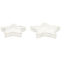 Ensemble de 2 plateaux ClairBlanc - blanc - métal - 25 x 25 x 4 cm - 29,5 x 29,5 x 5 cm