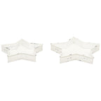 Ensemble de 2 plateaux ClairBlanc - blanc - métal - 25 x 25 x 4 cm - 29,5 x 29,5 x 5 cm