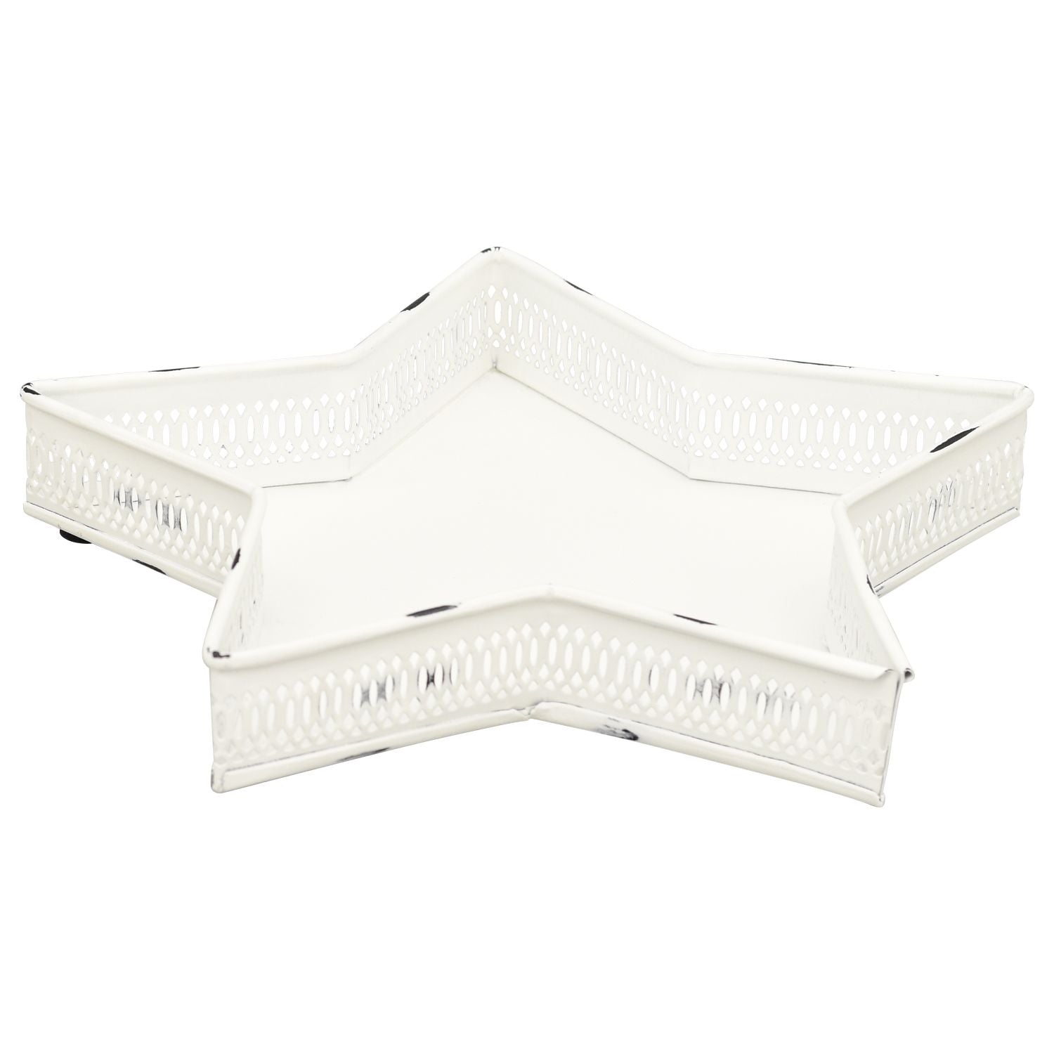 Ensemble de 2 plateaux ClairBlanc - blanc - métal - 25 x 25 x 4 cm - 29,5 x 29,5 x 5 cm