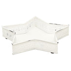 Ensemble de 2 plateaux ClairBlanc - blanc - métal - 25 x 25 x 4 cm - 29,5 x 29,5 x 5 cm