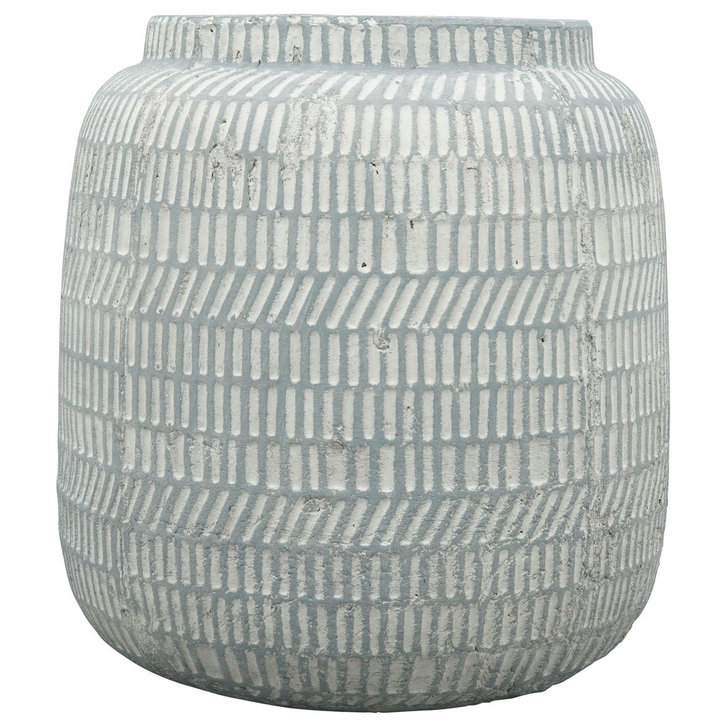 Vase Valo - grau - Keramik - 15,5x15,5x16 cm