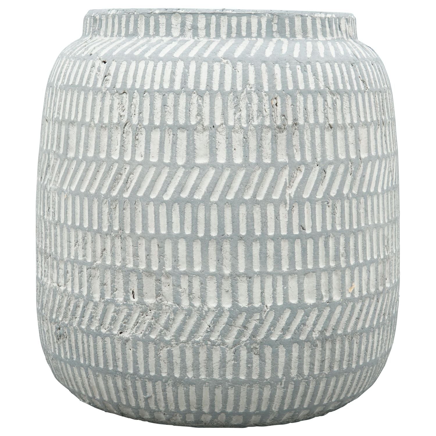 Vase Valo - grau - Keramik - 15,5x15,5x16 cm