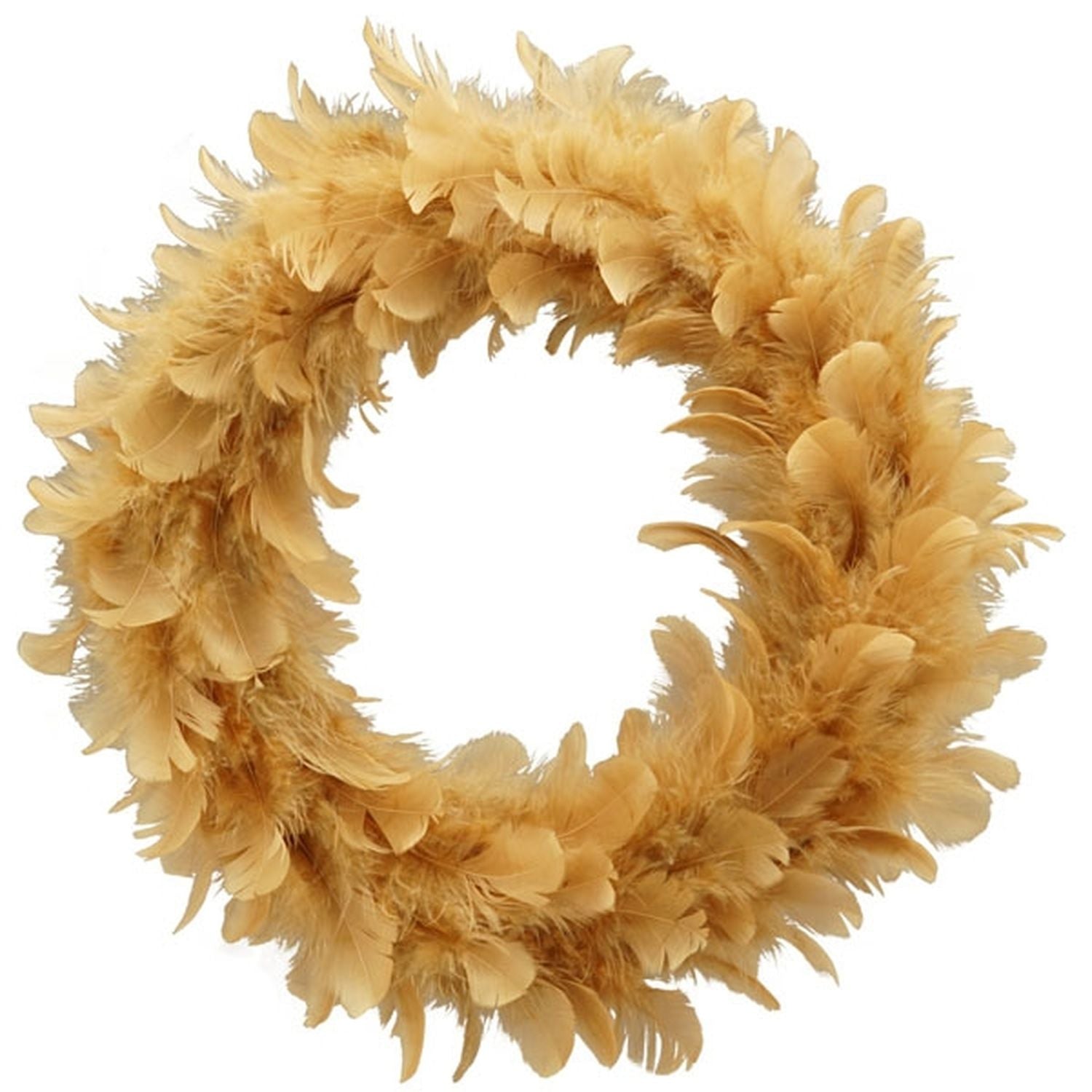 Kranz FedeR - Feder - braun - 25x25x3,5 cm