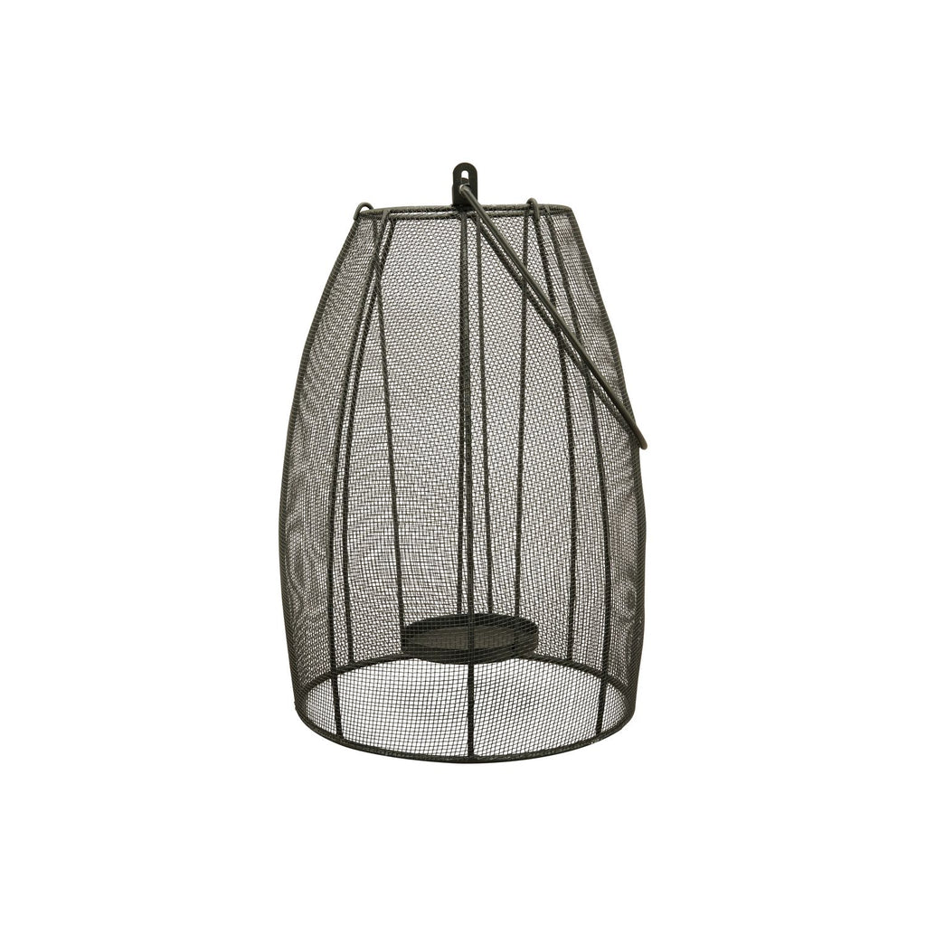 Laterne Sobre - schwarz - Metall - 25x25x60 cm
