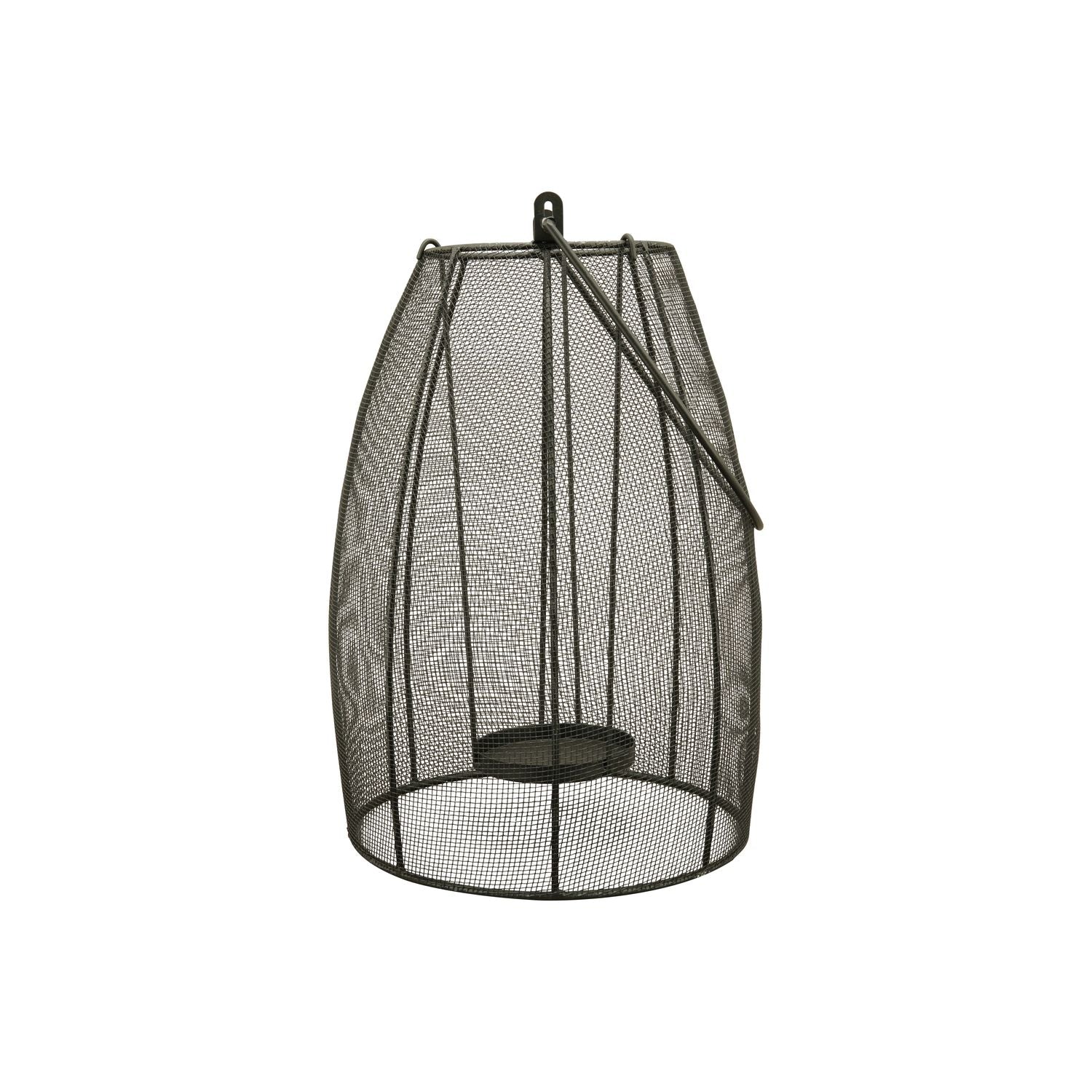 Laterne Sobre - schwarz - Metall - 25x25x60 cm