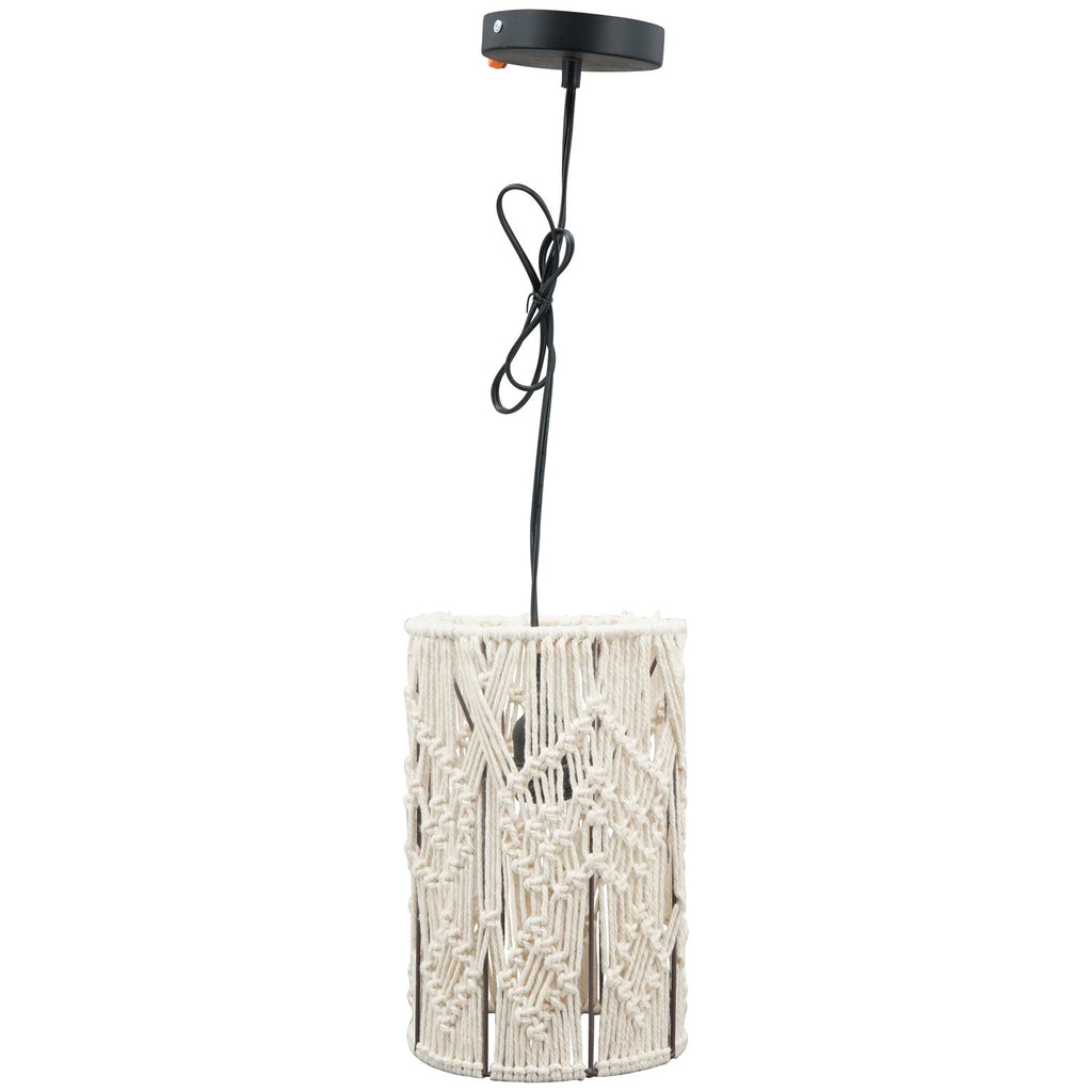 Lampe SWILL - Baumwolle Seil/Metall - 18x18x28 cm