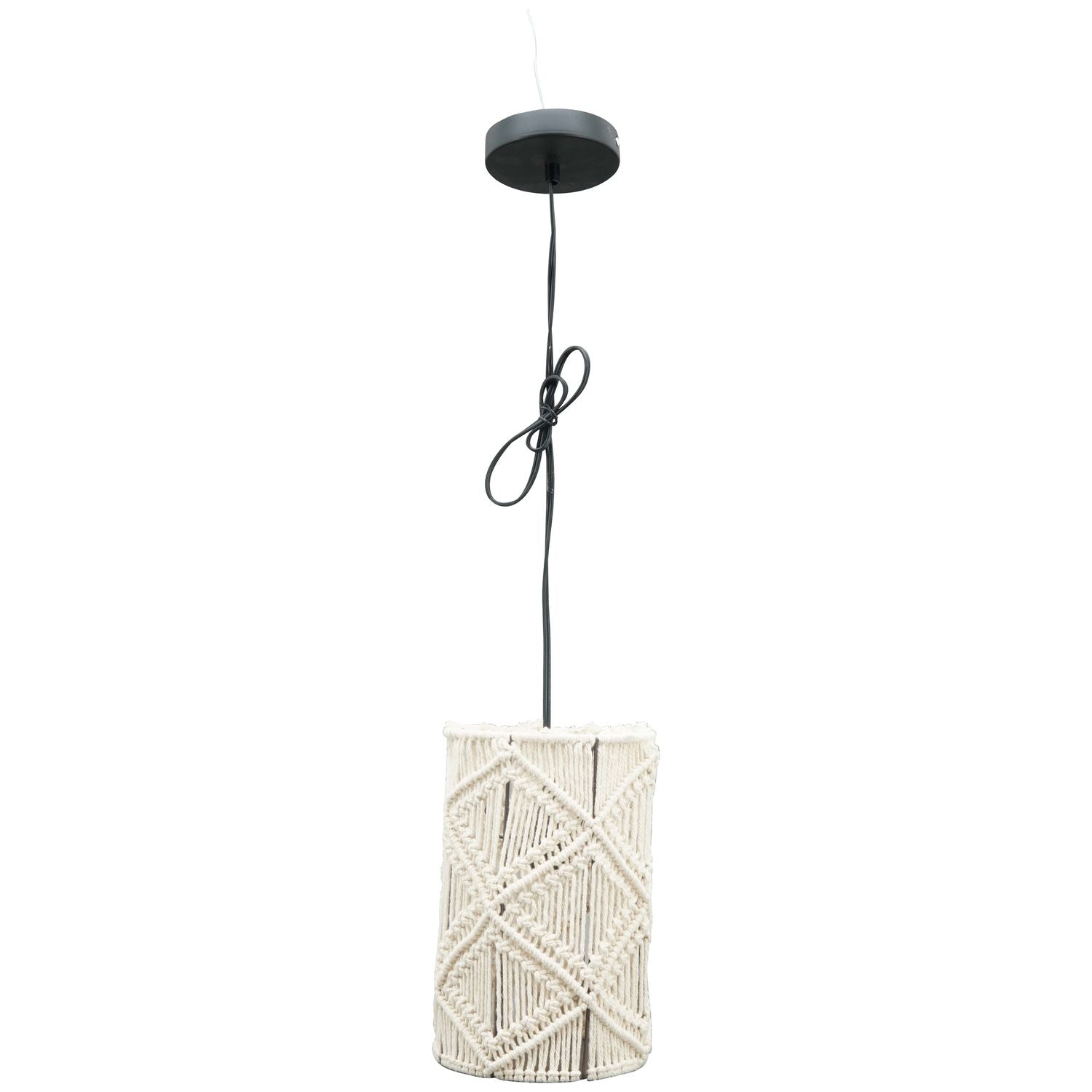 Lampe SWILL - Baumwolle Seil/Metall - 18x18x28 cm