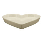 Heart-shaped plate Ivory - white - Dolomite - 12.5x12.5x2 cm