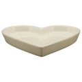 Assiette en forme de cœur Ivoire - blanc - Dolomite - 16,5 x 16,5 x 2,2 cm