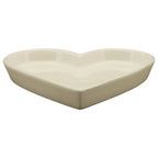Assiette en forme de cœur Ivoire - blanc - Dolomite - 16,5 x 16,5 x 2,2 cm