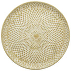 Ensemble de 3 plateaux Doré - métal - 49x49x4 cm/55x55x4 cm/61x61x4 cm