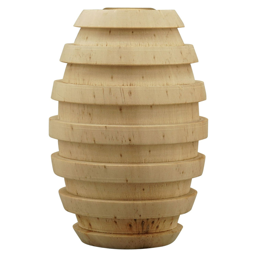 Bougeoir Oost - naturel - bois - 7x7x10 cm
