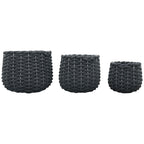 Korb Set/3 SAC - schwarz - 16x16x16 cm/20x20x20 cm/23x23x23 cm