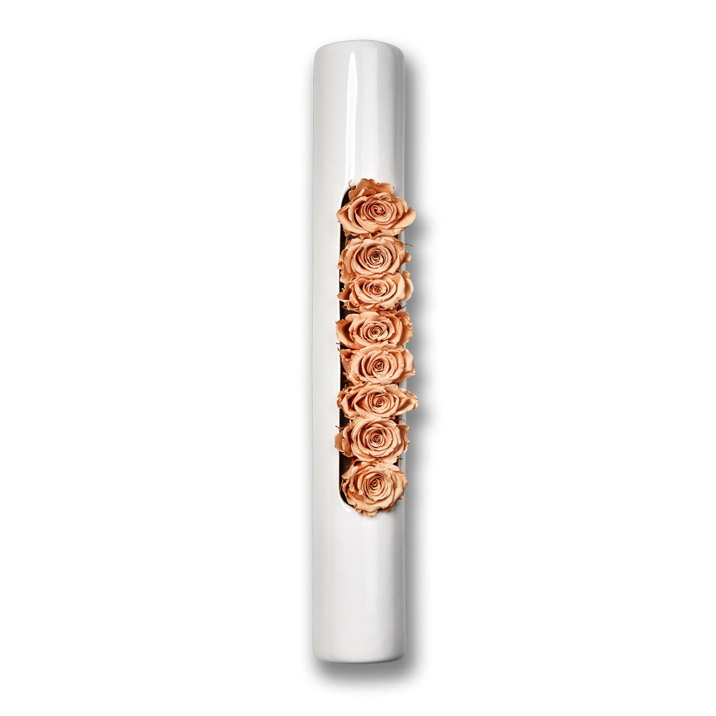 Tube Infinity Bloom - blanc/rosé - 40 x 6,5 cm
