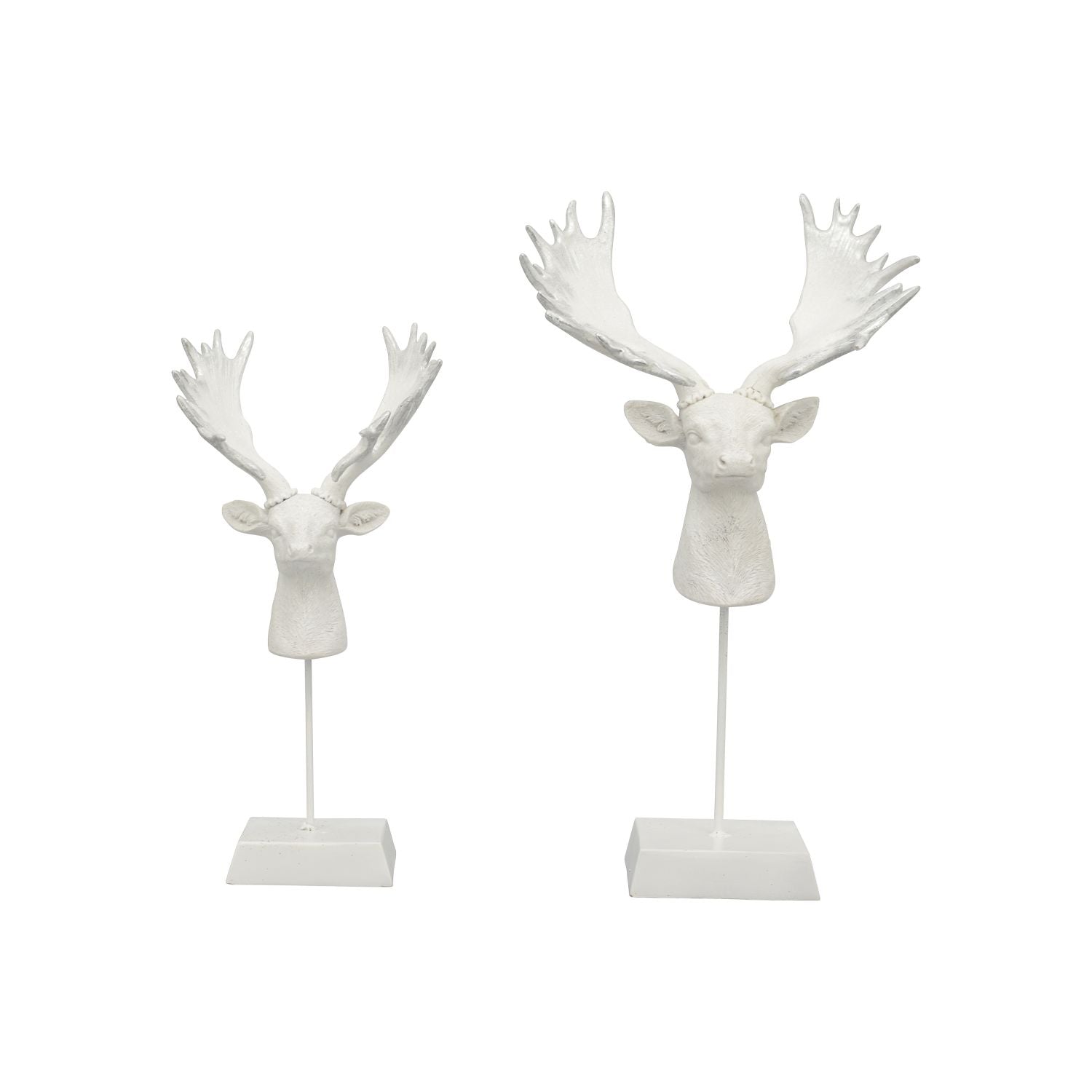 RentierKopf Lilian - weiß - Polyresin - 22x15,5x38 cm