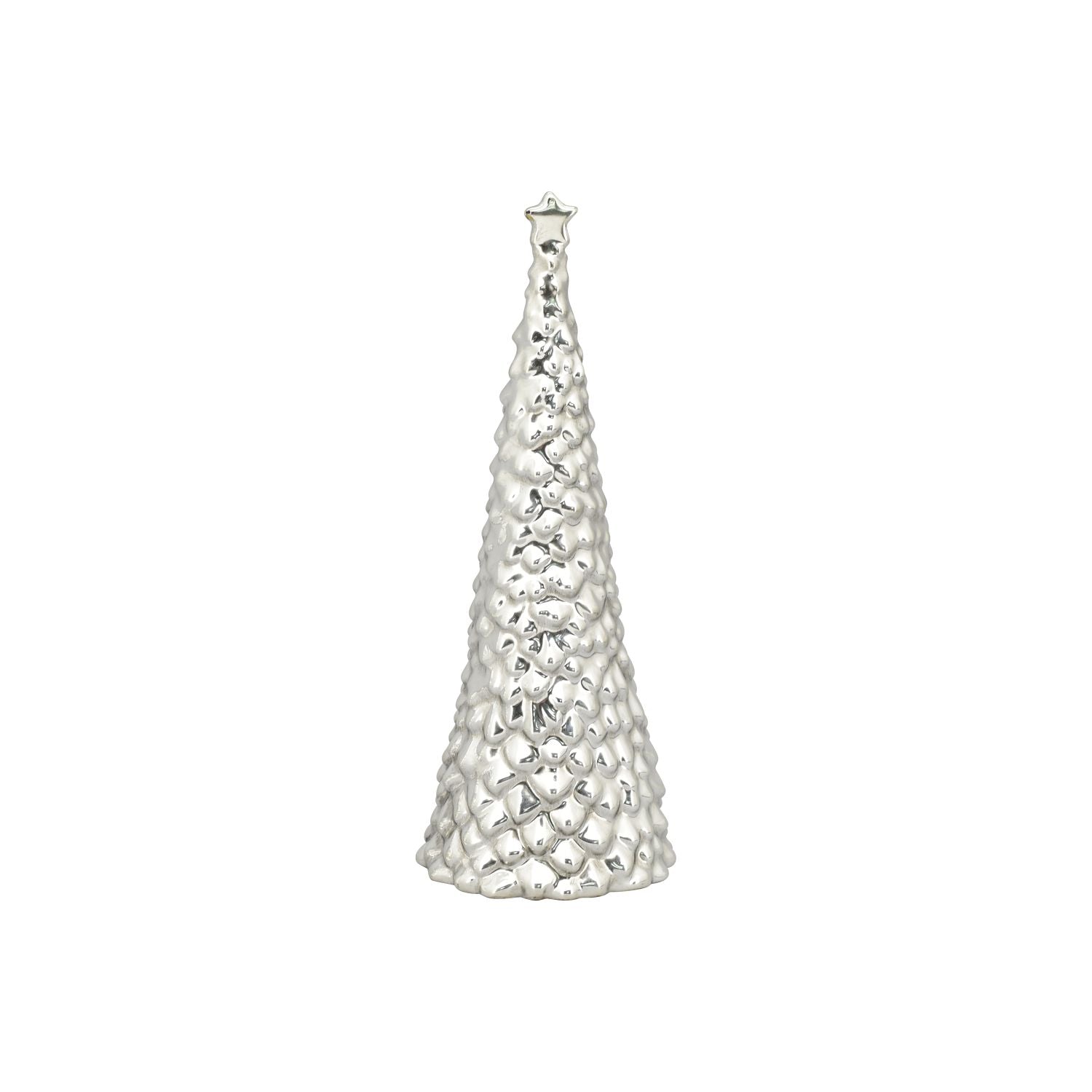 Baum ArgenT - silber - Keramik - 10,5x10,5x27 cm