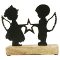 Engel Sobre - schwarz - Alu/Holz - 20x5x17 cm