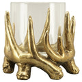 WindLicht Aurum - gold - Polyresin - 11,5x11,5x10,5 cm