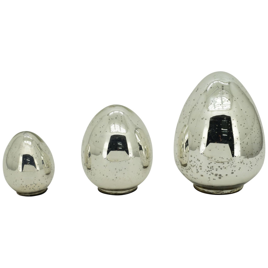 Ei Vitreous - silber - Glas - 17x17x20 cm