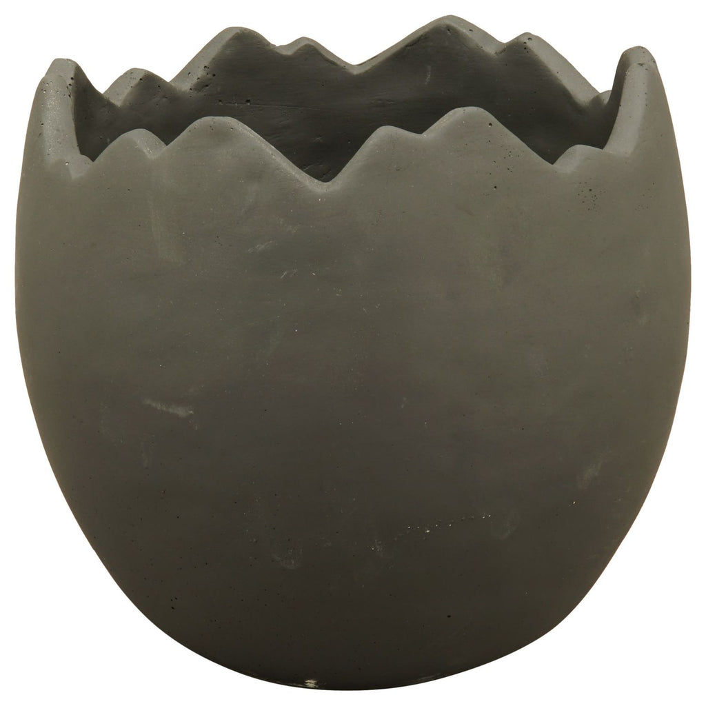 Planting Egg ZONDA - black - cement - 21.5x21.5x20 cm
